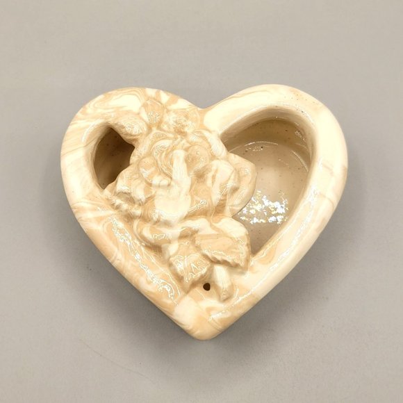 Mt Saint Helens Ashware Potpourri Heart Shaped Dish Volcanic Ash Ceramic - Picture 1 of 10
